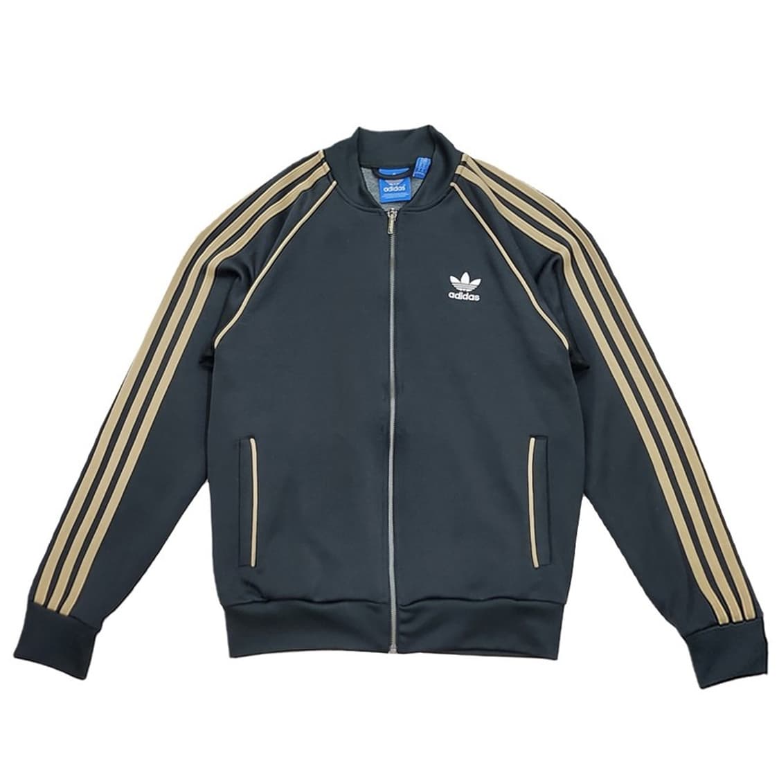 ADIDAS 딥그린+베이지 트랙탑 저지 M 상품이미지1