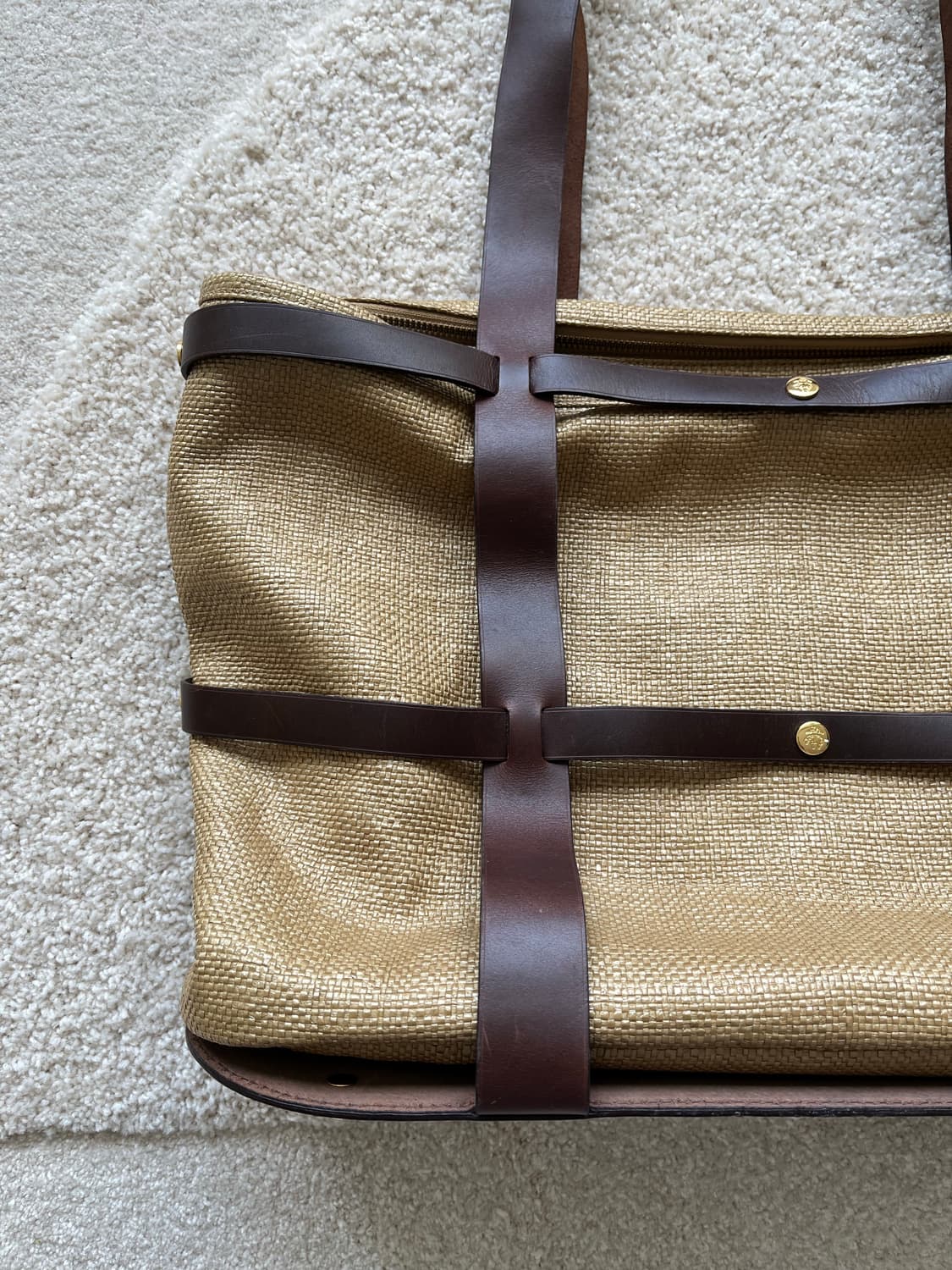 브룩스 브라더스 라탄 리얼 레더 숄더 백 상품이미지4