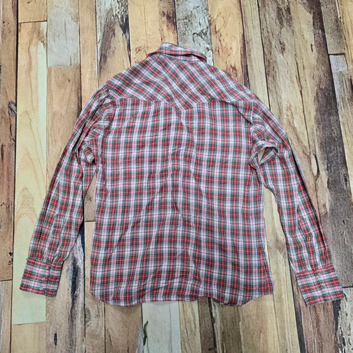 90s USA Vintage 체크 웨스턴셔츠 상품이미지4