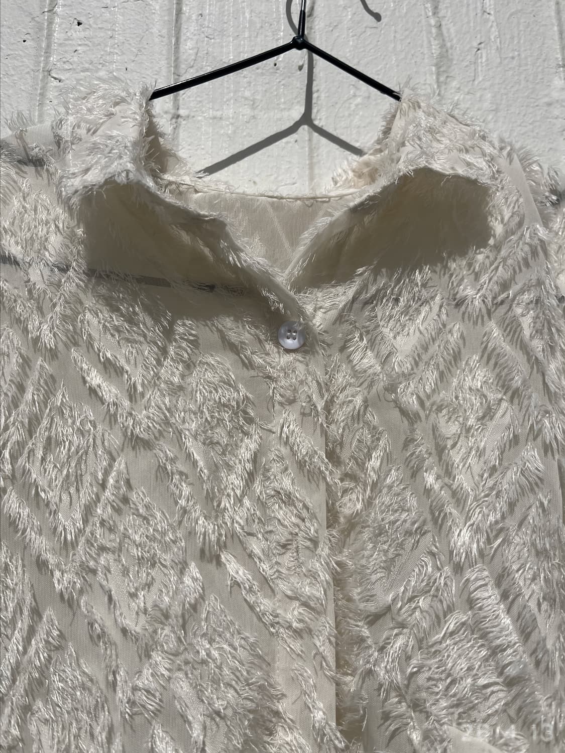 White Sheer Shirt 화이트 쉬어 셔츠 상품이미지4