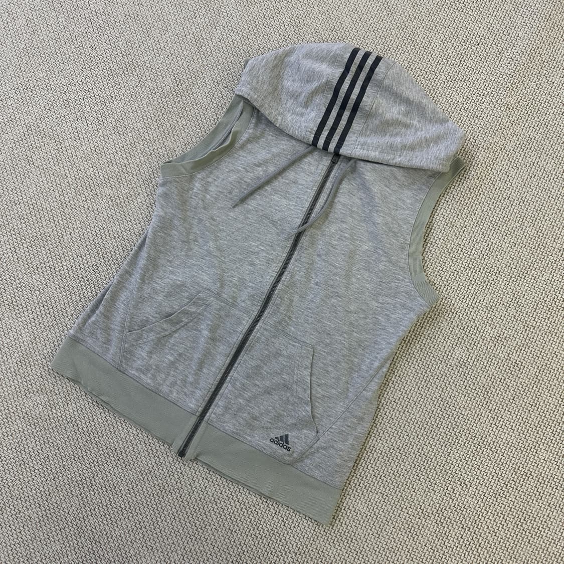 S 아디다스 후드 집업 조끼 0415D 상품이미지1