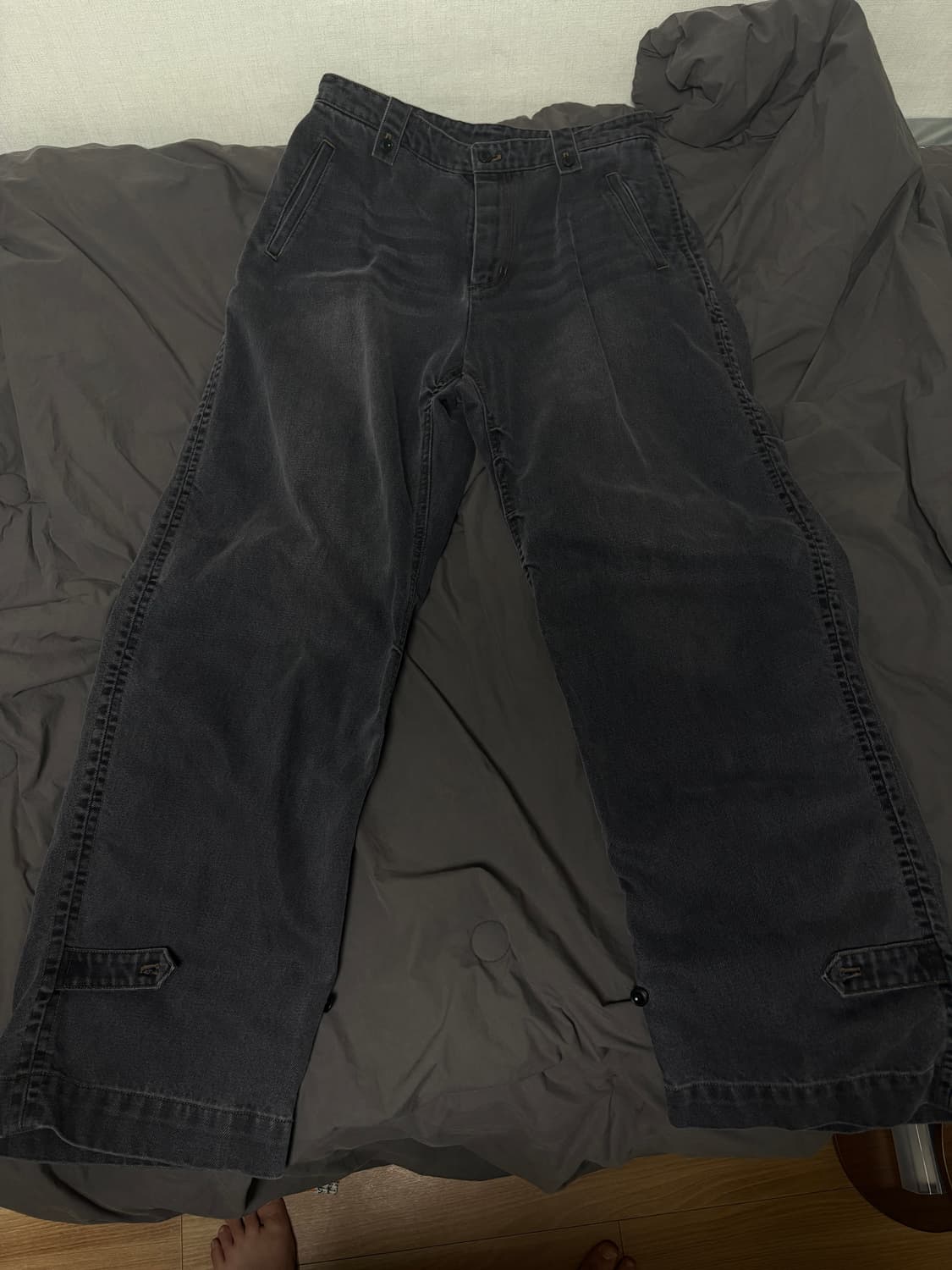 쿠어 셔링 컴벳 데님 트라우져 (스톤그레이) 상품이미지3