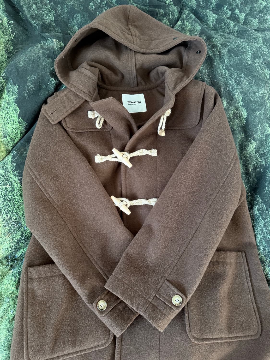 빔즈보이 브라운 더플코트 떡코 상품이미지3