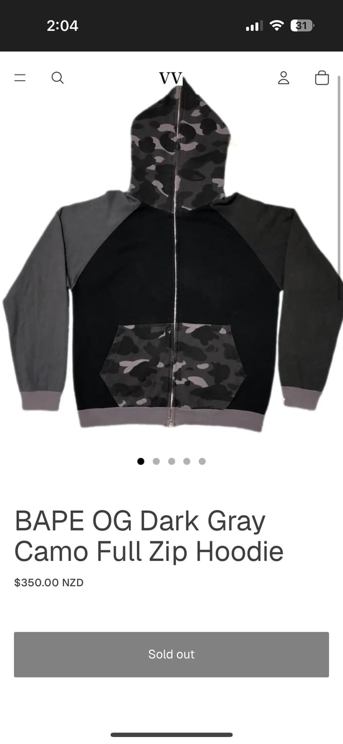 00s og nigo 베이프 후드집업 L 상품이미지1