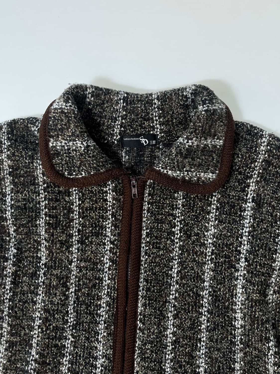 브라운 니트 집업 자켓 상품이미지9