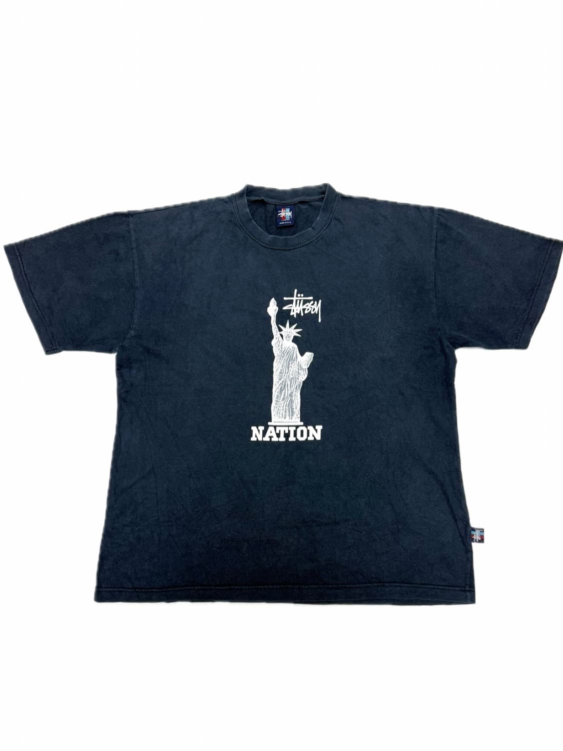 90s 스투시 자유의 여신상 스컬헤드 반팔 티셔츠 상품이미지1