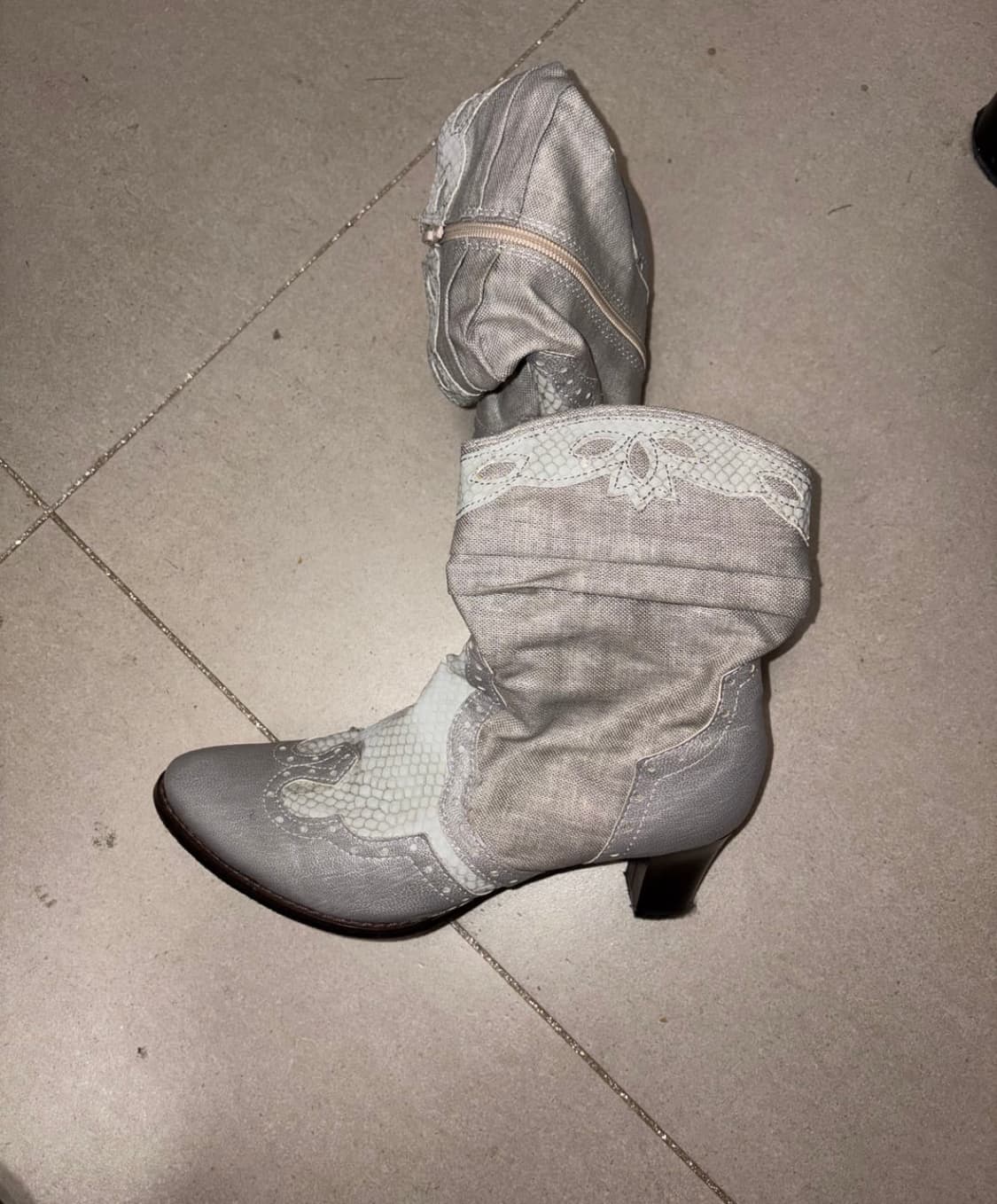 빈티지 실버 웨스턴 부츠  상품이미지5