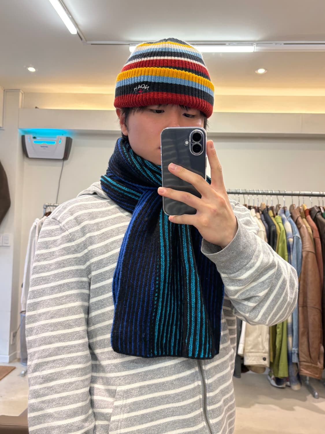 폴스미스 스트라이프 니트 머플러 상품이미지8