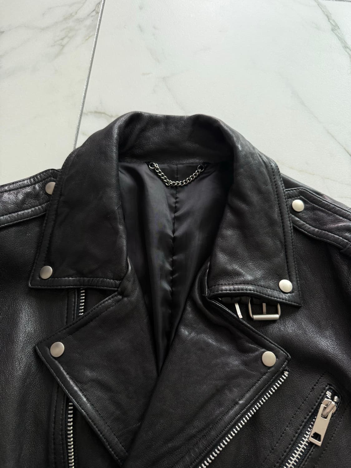 광희시장 빈티지 레더자켓 48 사이즈감 상품이미지4