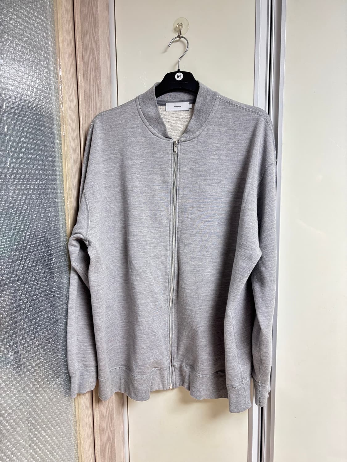 그라프페이퍼(Graphpaper) 스웻자켓 멜란지 그레이 상품이미지1