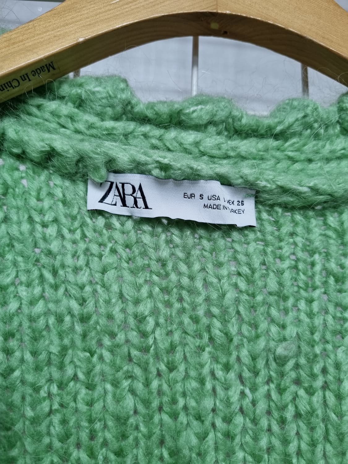 (택포) 자라 니트가디건 (새상품급) 라이트그린 상품이미지5