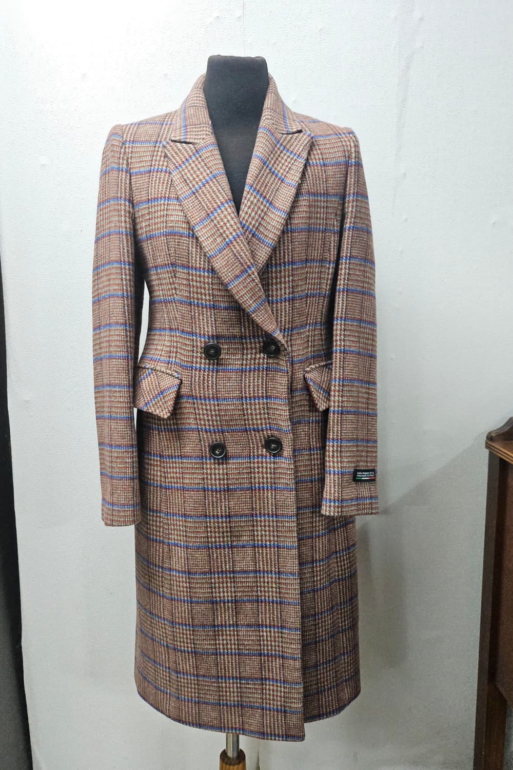 SOOS  체크 더블 롱 코트  55 상품이미지1