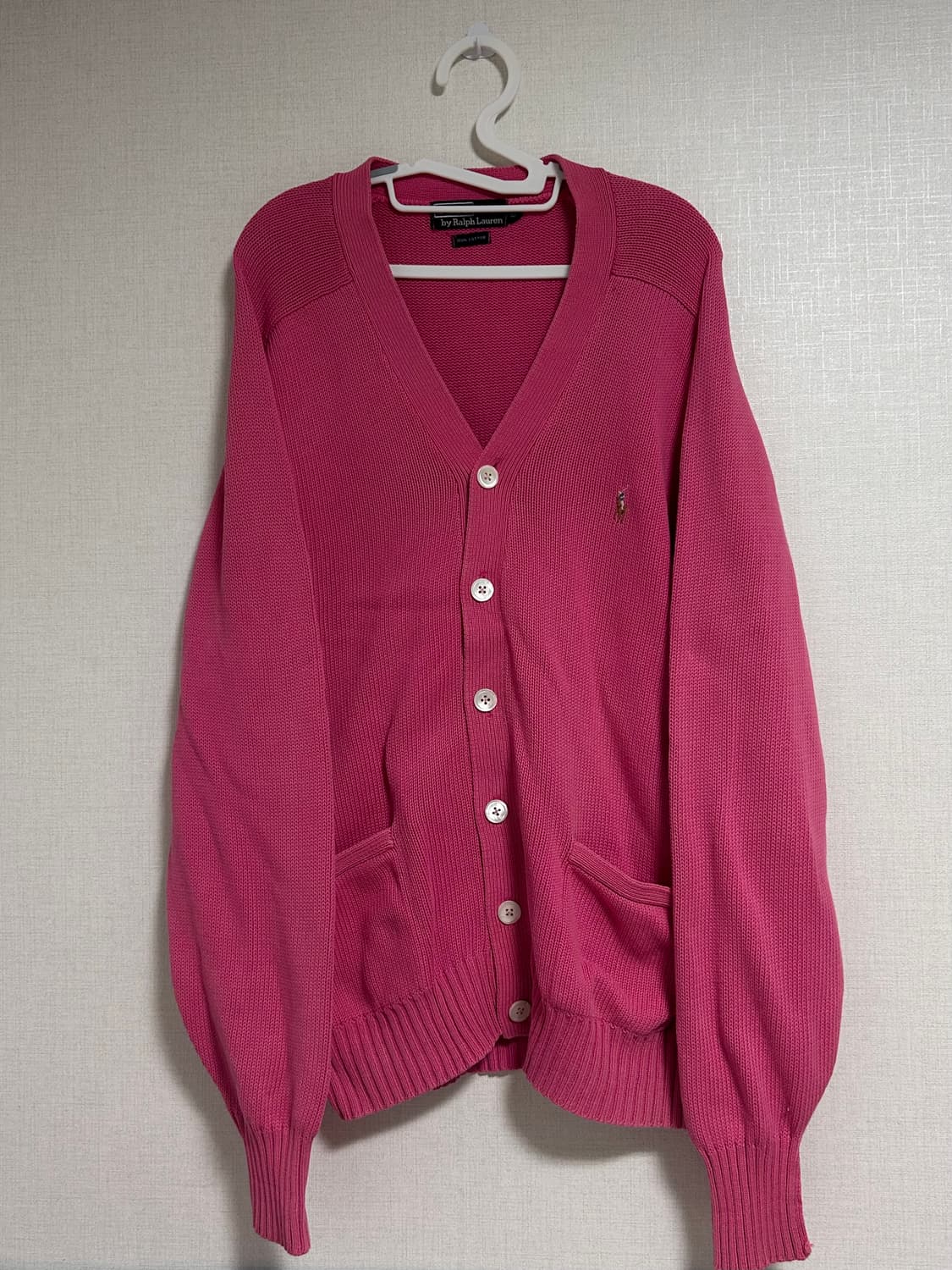 폴로 랄프로렌 오버핏 포켓 니트 가디건 핑크 100 L  상품이미지4