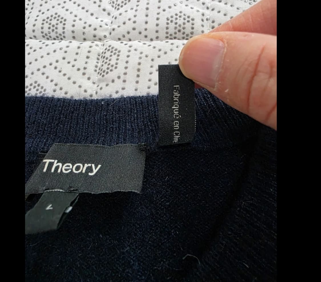 띠어리 남성 니트 L 네이비 상품이미지3