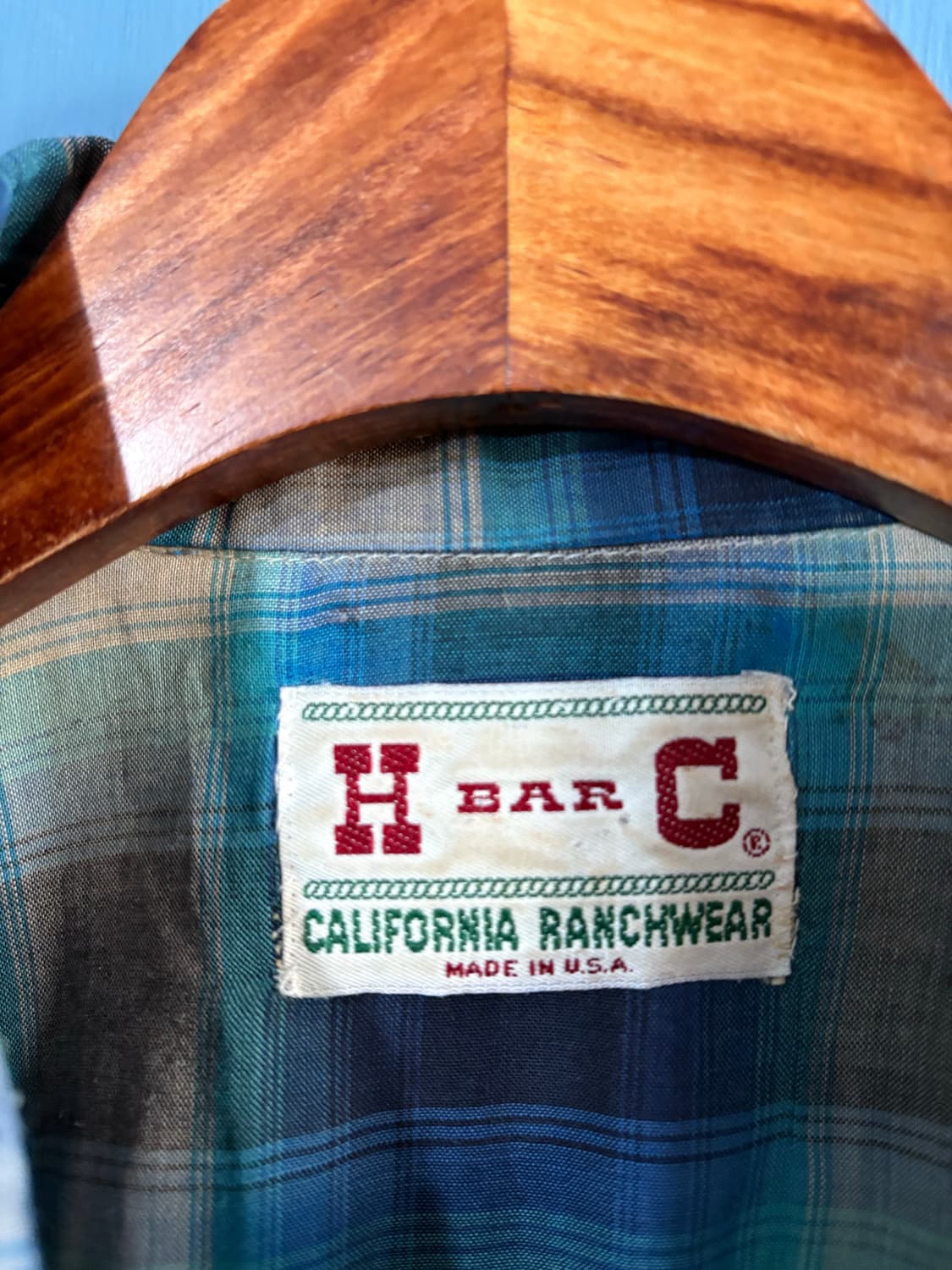 70’s H bar C Western Half Shirt.  상품이미지3