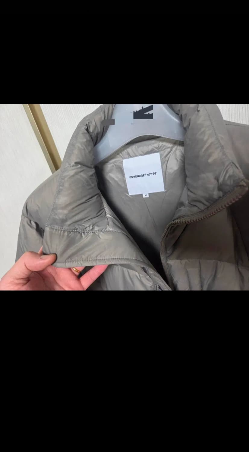 에스피오나지 웨이브 푸퍼다운 숏패딩 스톤그레이 M 상품이미지6