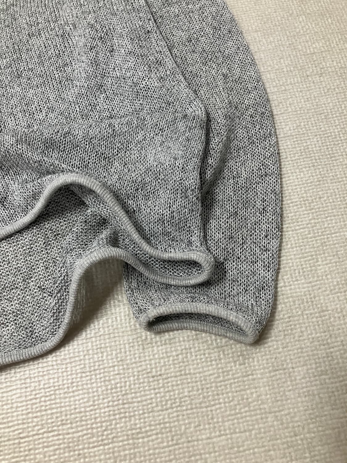 Leau 로우 linen sweatshirt_melange grey 상품이미지4