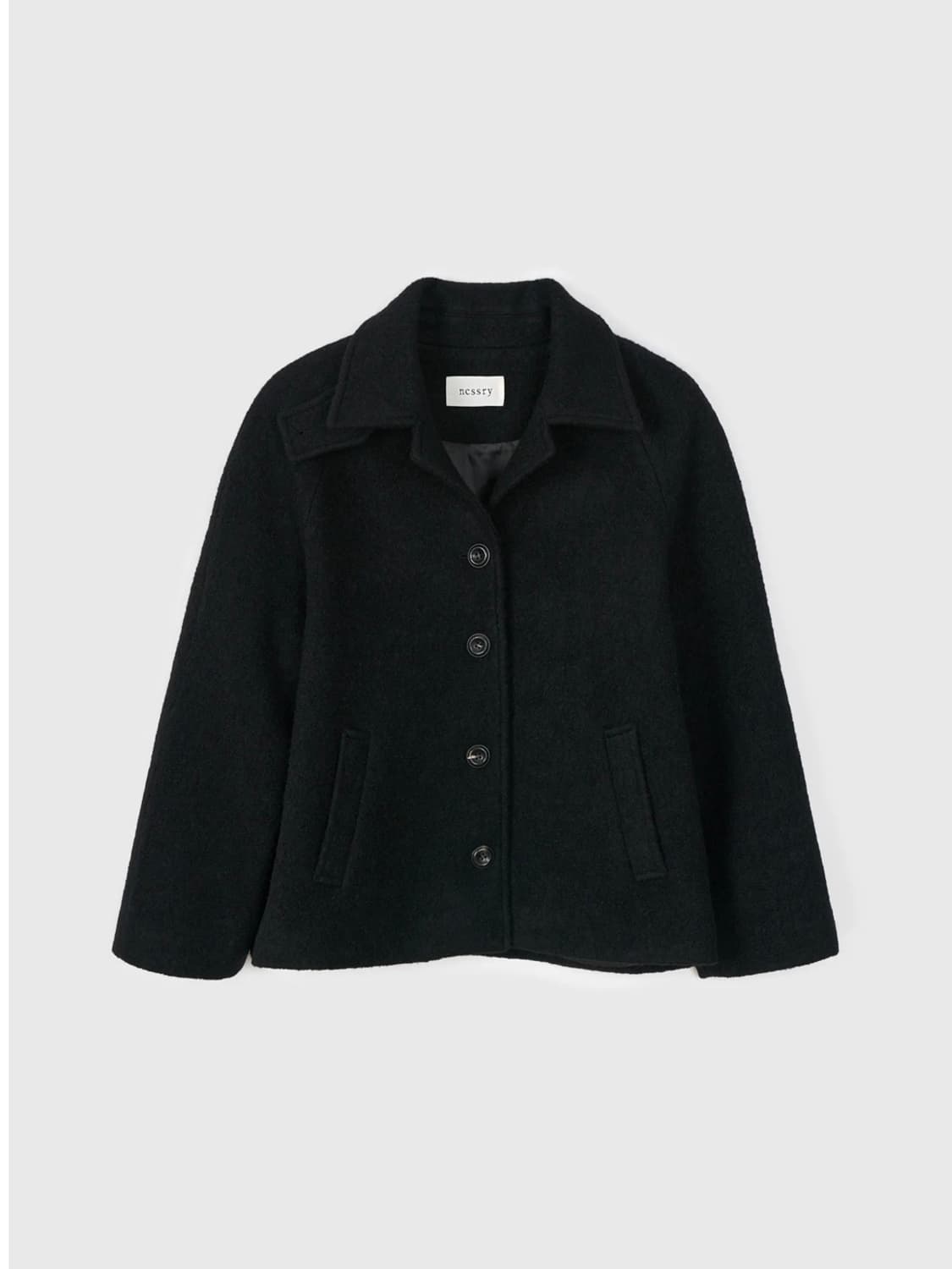 네세서리 Wool High-Neck Short Coat 상품이미지8
