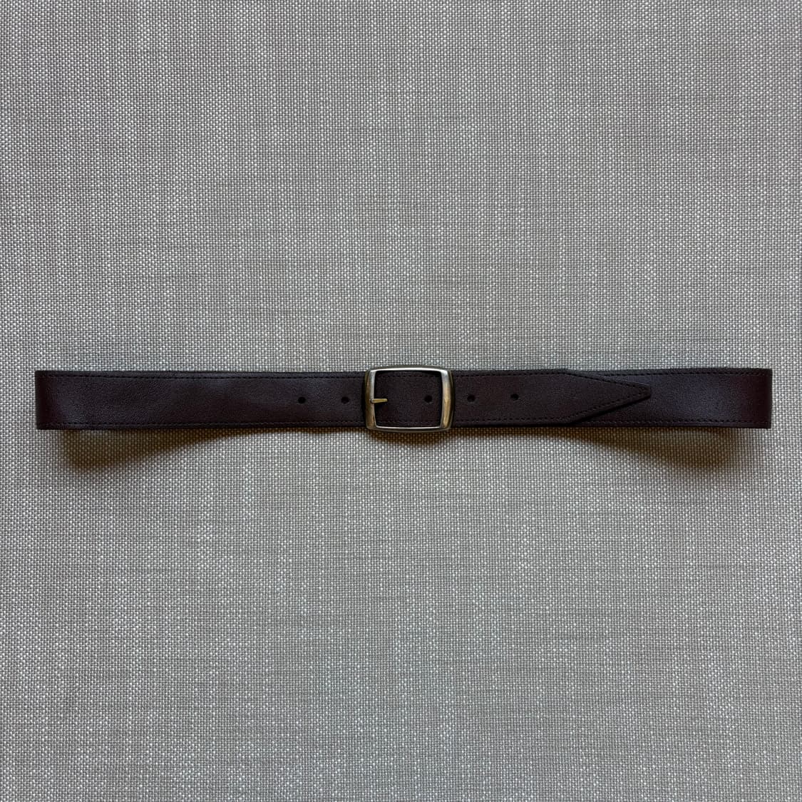 [34] 90s USA 브라운 레더 솔리드 브라스 버클 벨트 상품이미지2