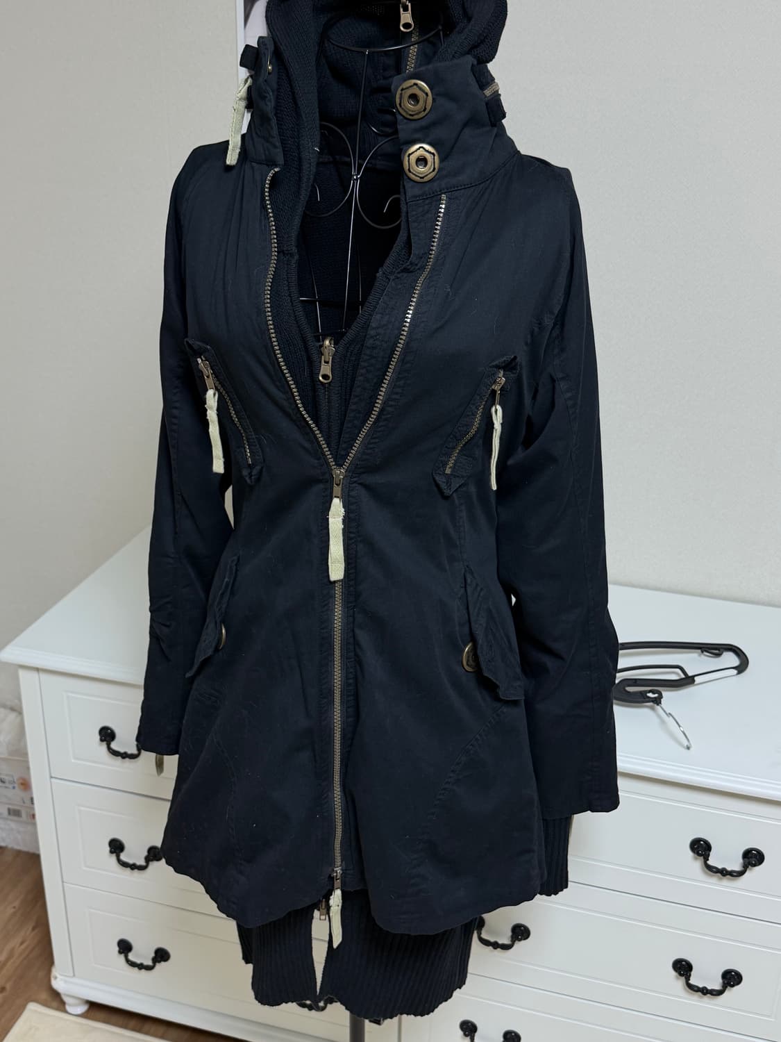 빈티지 투웨이 야상 원피스 자켓 상품이미지2