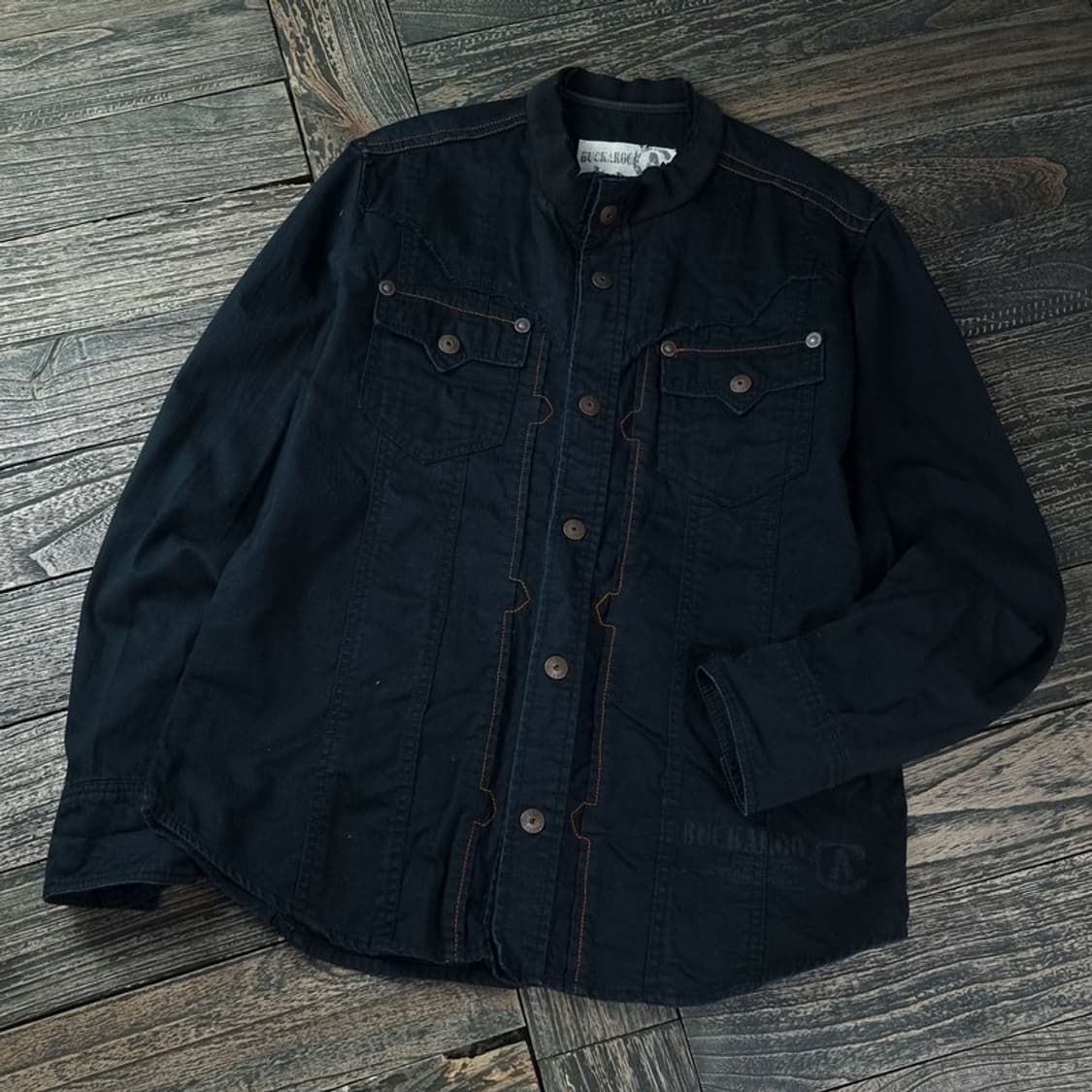 [버커루] 고딕 펑크 빈티지 셔츠 블랙 M18320 상품이미지1