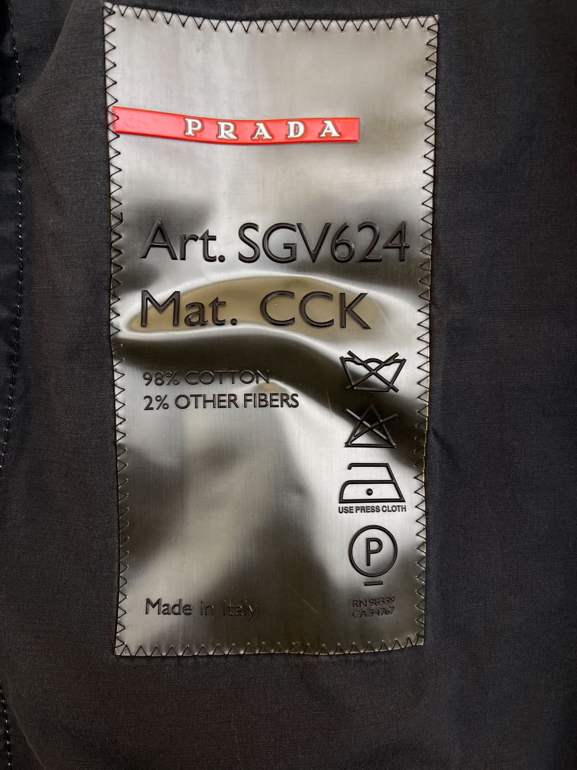 프라다 2000s 콘트라스트 스티칭 후드 자켓 상품이미지6