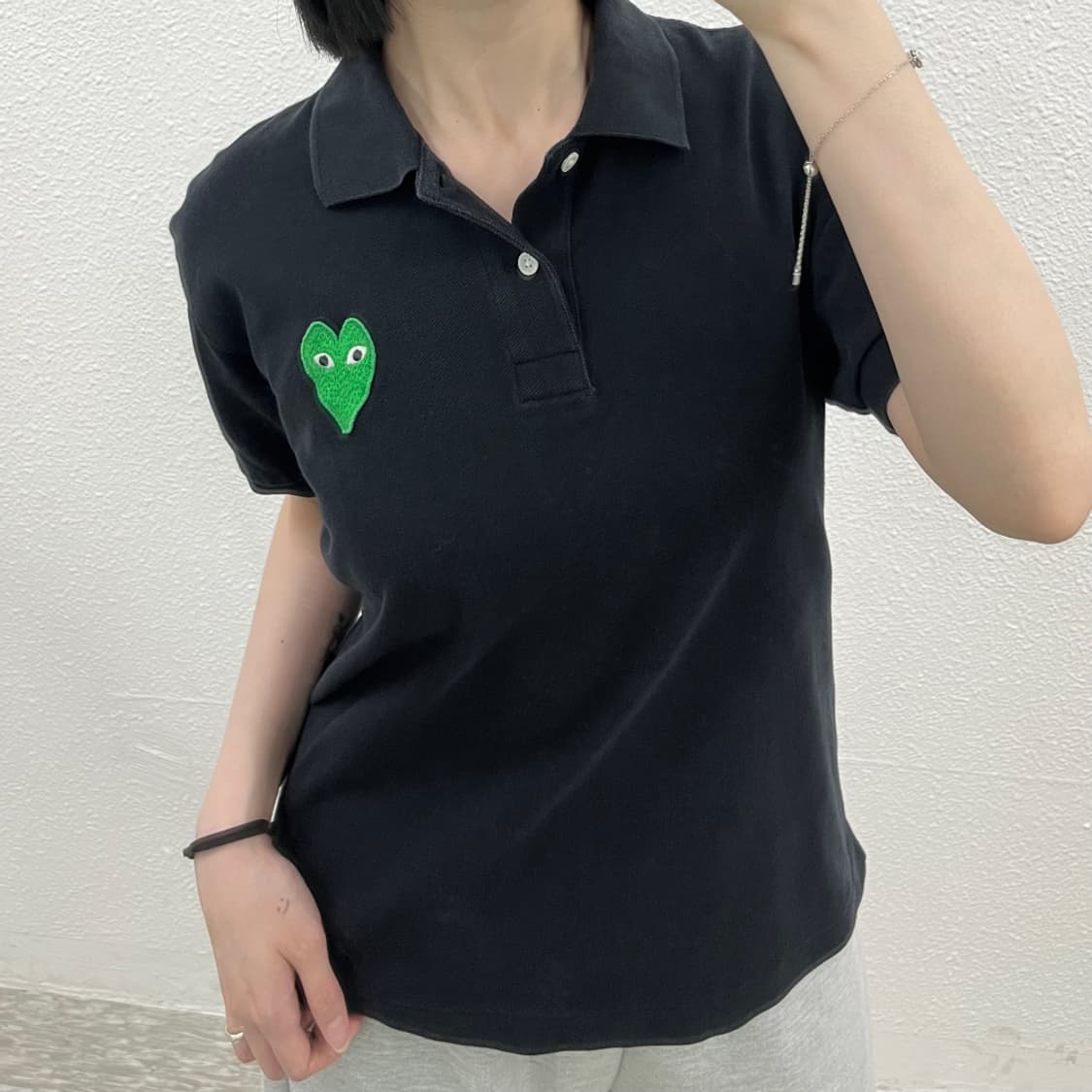 꼼데가르송 그린와펜 블랙 pk반팔 M 상품이미지5