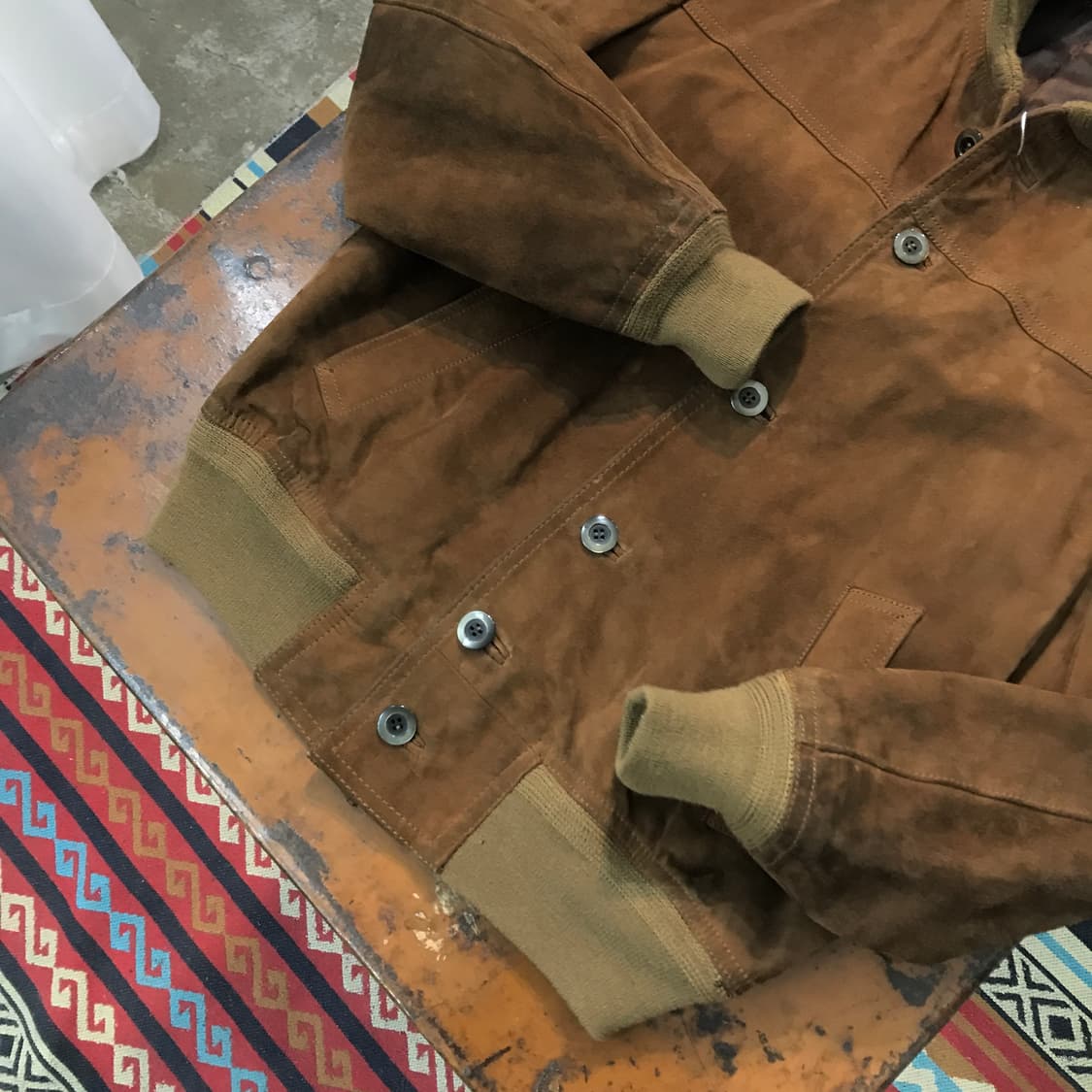 ITALY VTG 브라운 스웨이드 자켓 남성 102 여성 프리사이즈 상품이미지6