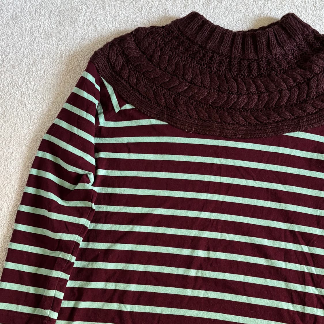 일본빈티지 titicaca 민트초코 니트포인트 탑 상품이미지4