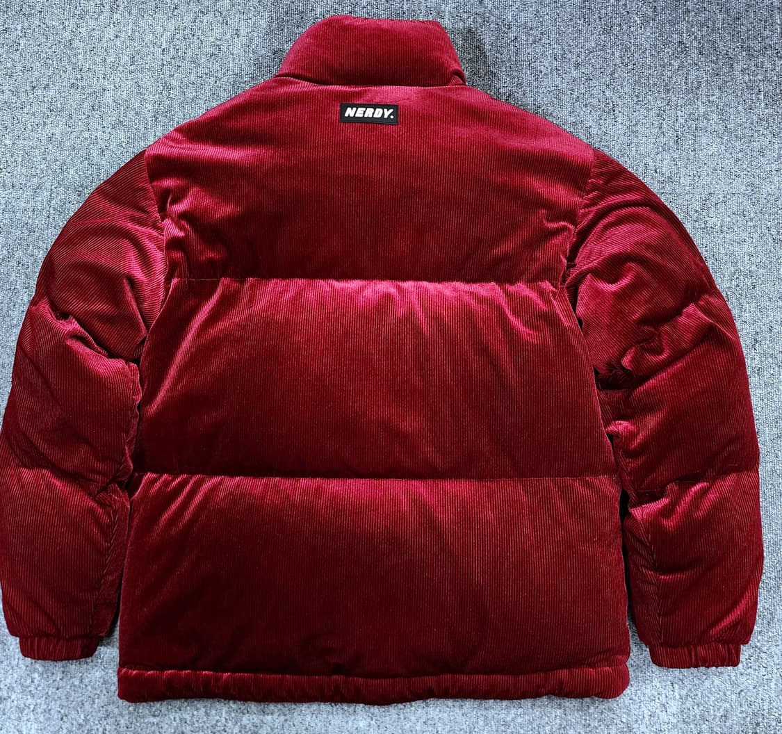 널디 코듀로이 벨벳 다운 패딩 자켓 버건디 S 상품이미지2