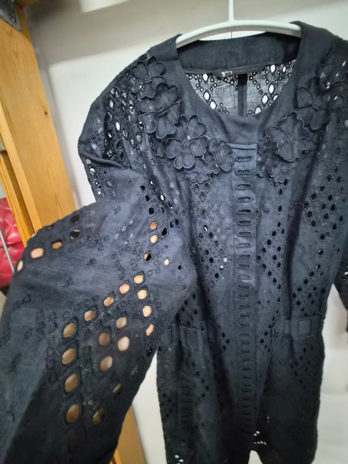 기비 펀칭자수 린넨 자켓 상품이미지9