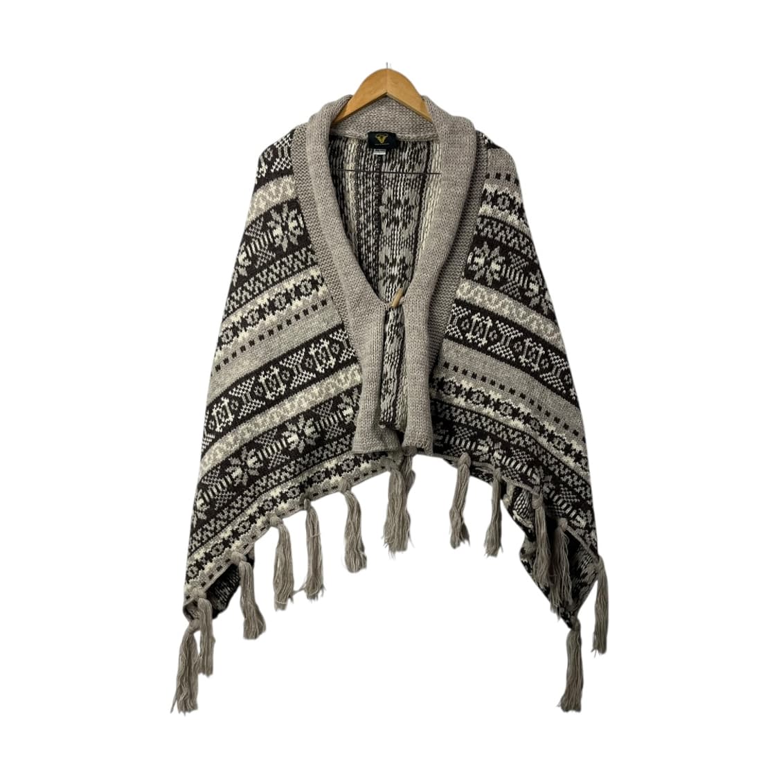 [Highland 2000] 하이랜드2000 노르딕 패턴 프린지 케이프 상품이미지1