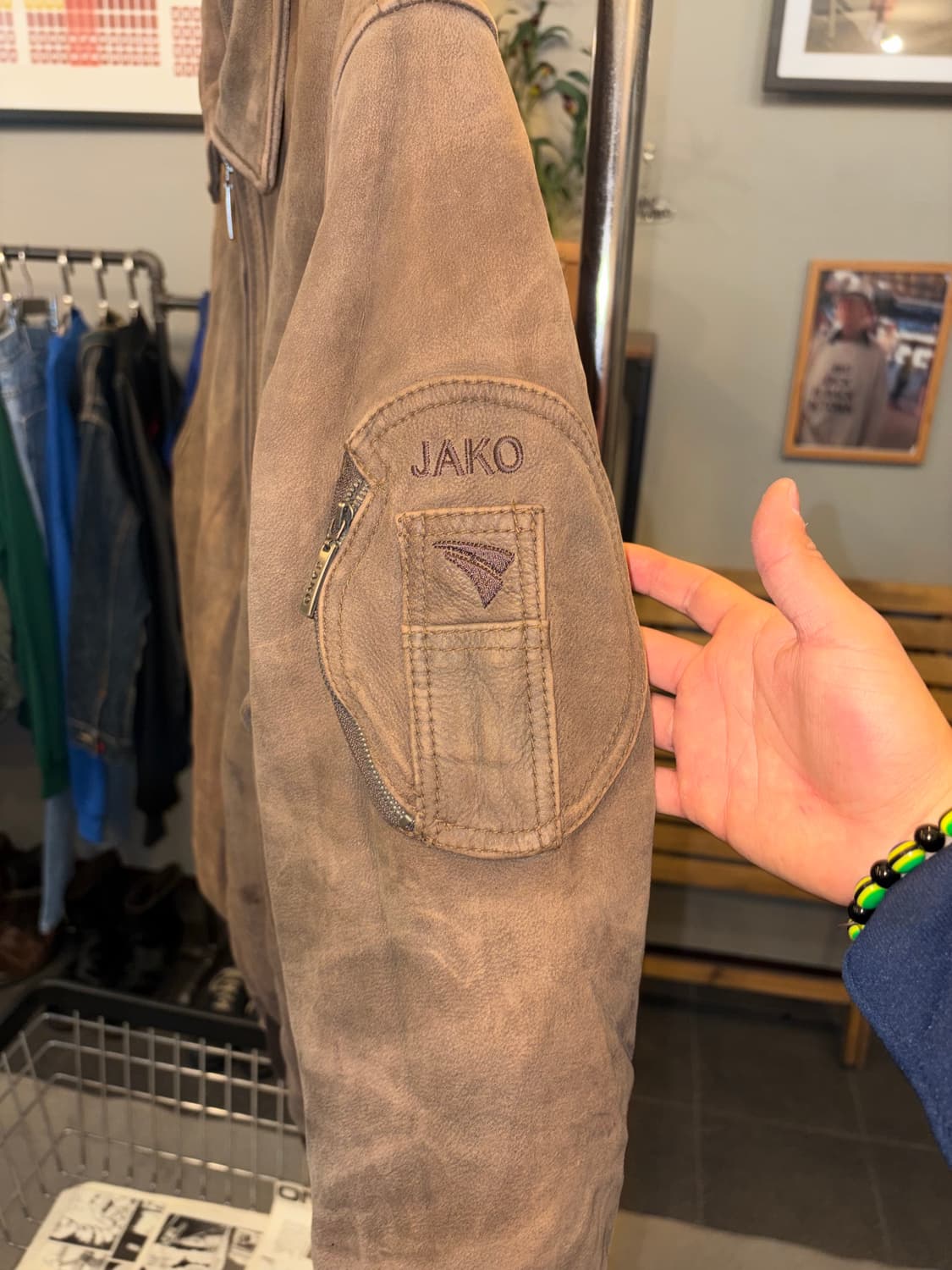 90’s Jako genuine leather bomber jacket  상품이미지8