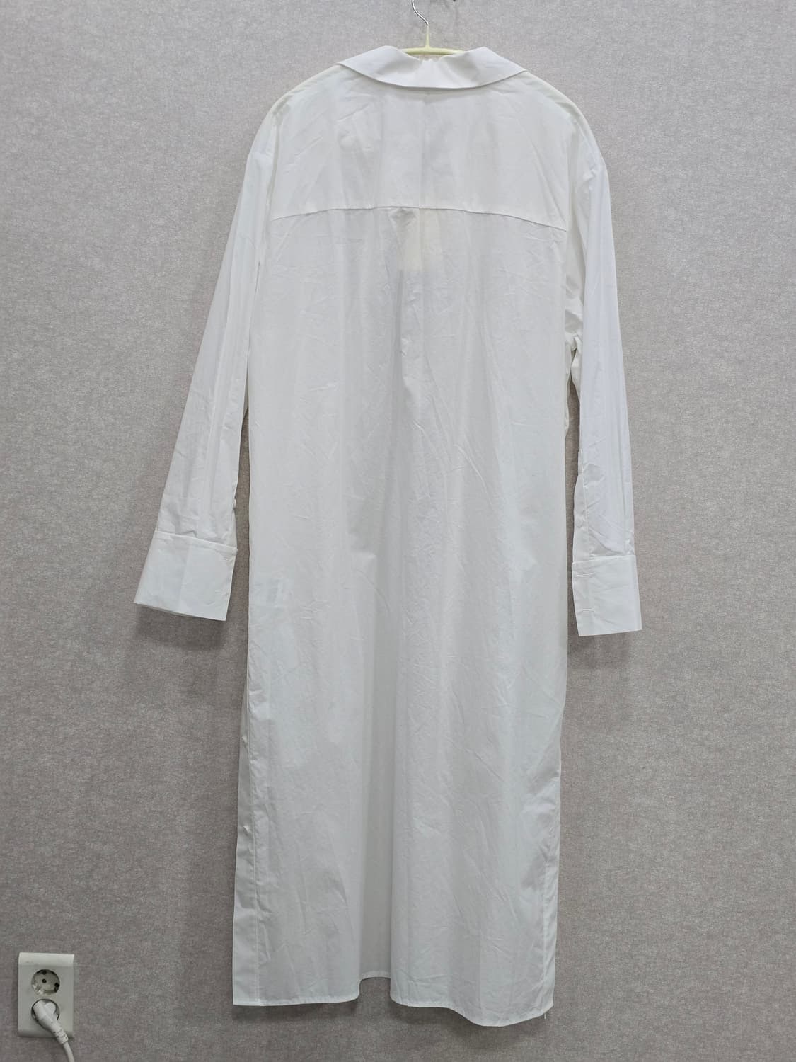 Moon Choi 화이트 롱 셔츠 원피스 (문초이) 상품이미지10