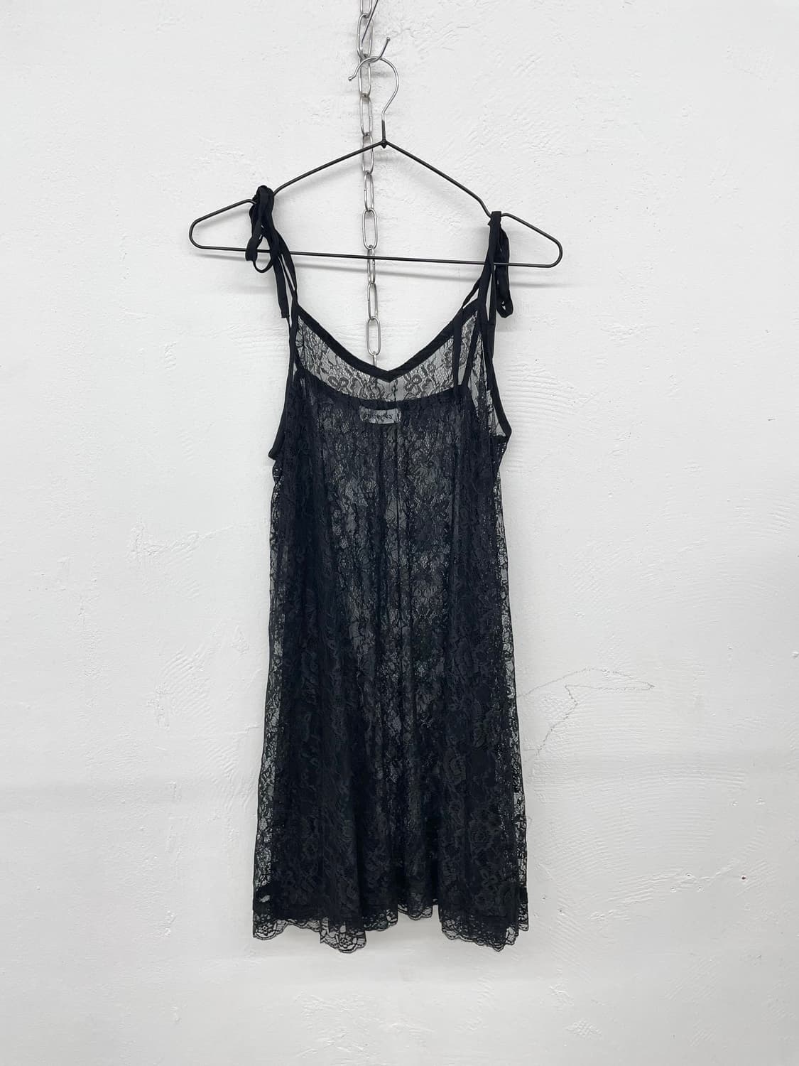 블랙 레이스 레이어드 슬립 상품이미지4