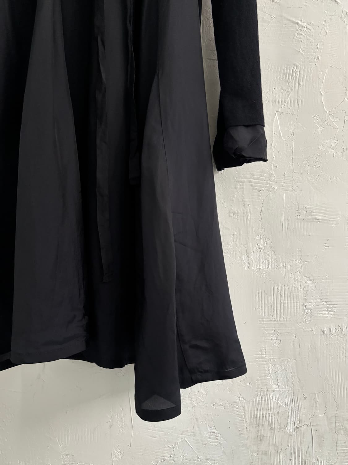 Comme des Garcons 꼼데가르송 블랙 큐프라 레이어드 롱 슬립 상품이미지6