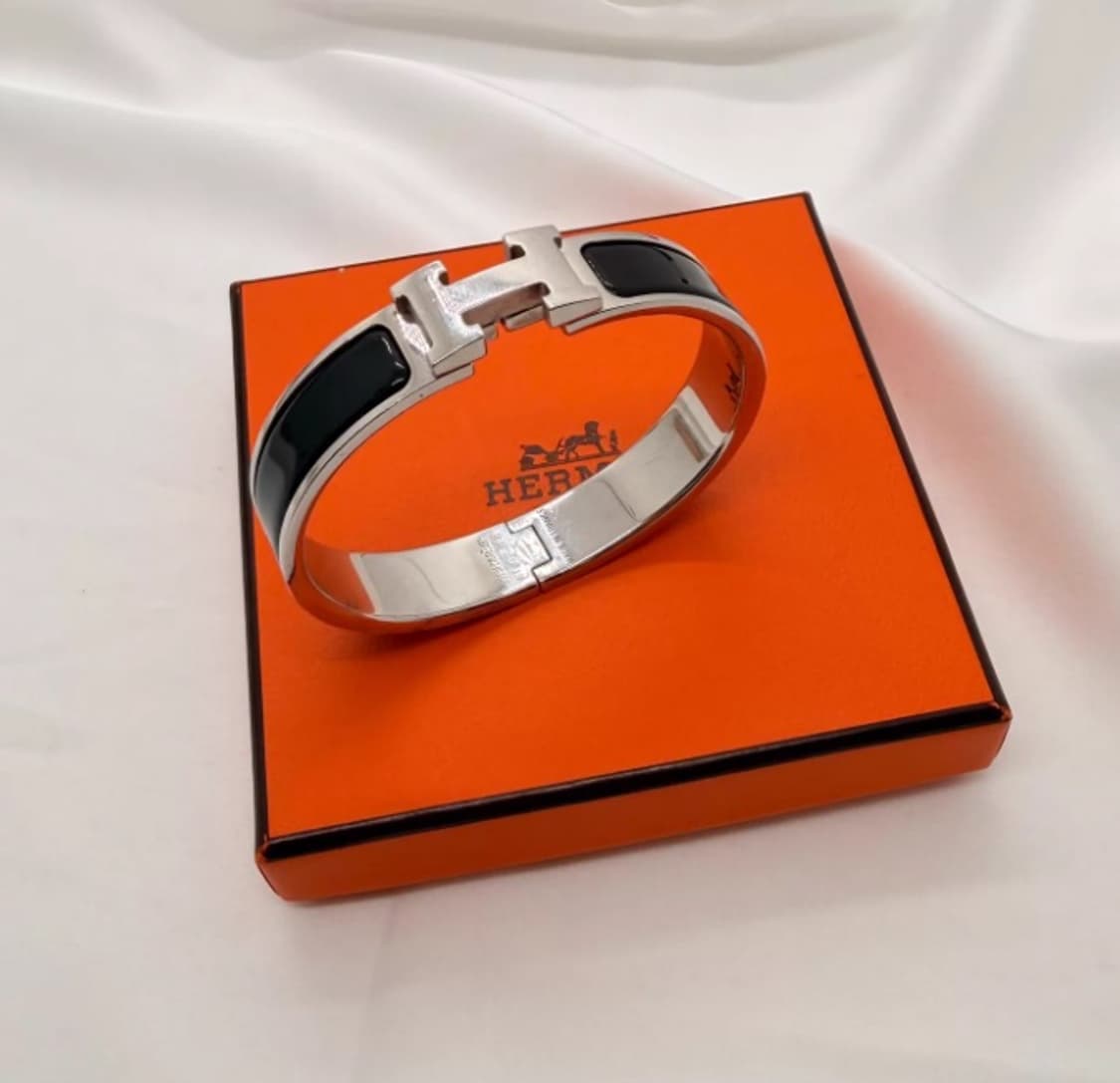 [정품] 에르메스 클릭H 팔찌 블랙 에나멜 실버 팔라듐 풀박스 상품이미지4