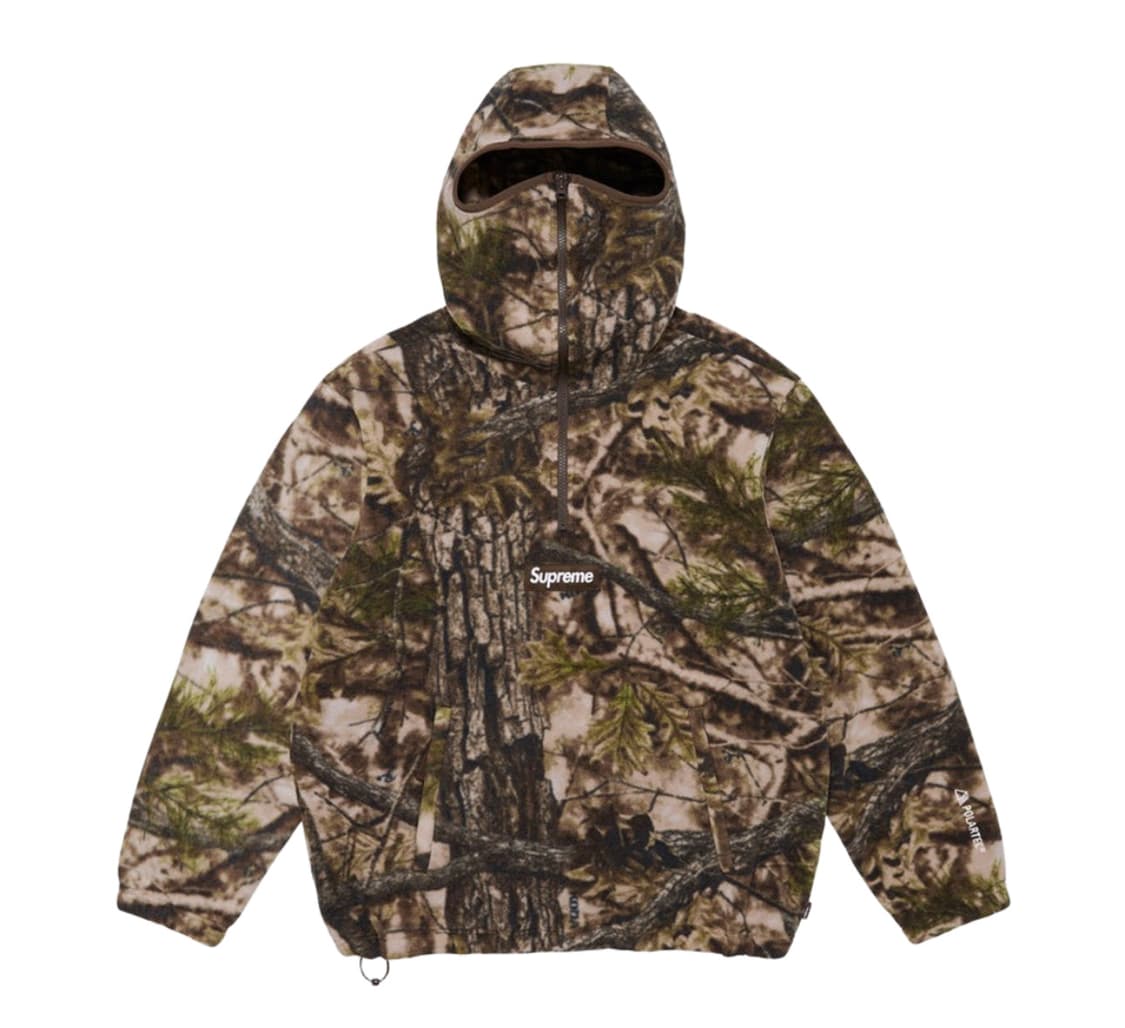 슈프림 폴라텍 페이스 마스크 하프 집 후드 스웨트셔츠 리얼트리 상품이미지1