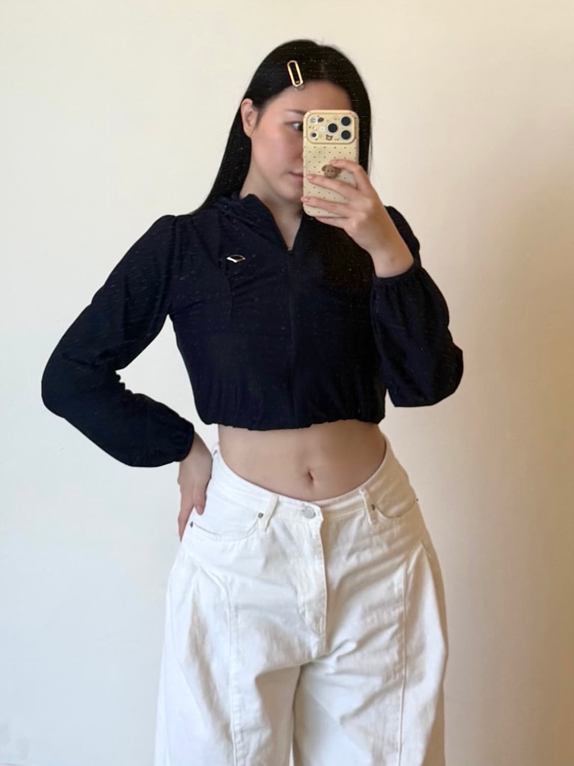 미스치프(MISCHIEF) 후드와플집업 네이비 M 상품이미지2