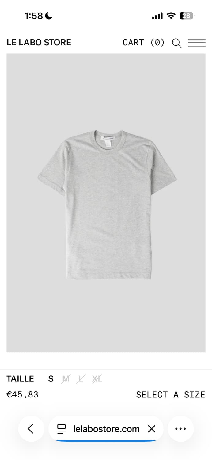 꼼데가르송 셔츠 Forever T-shirt 그레이/네이비 상품이미지3