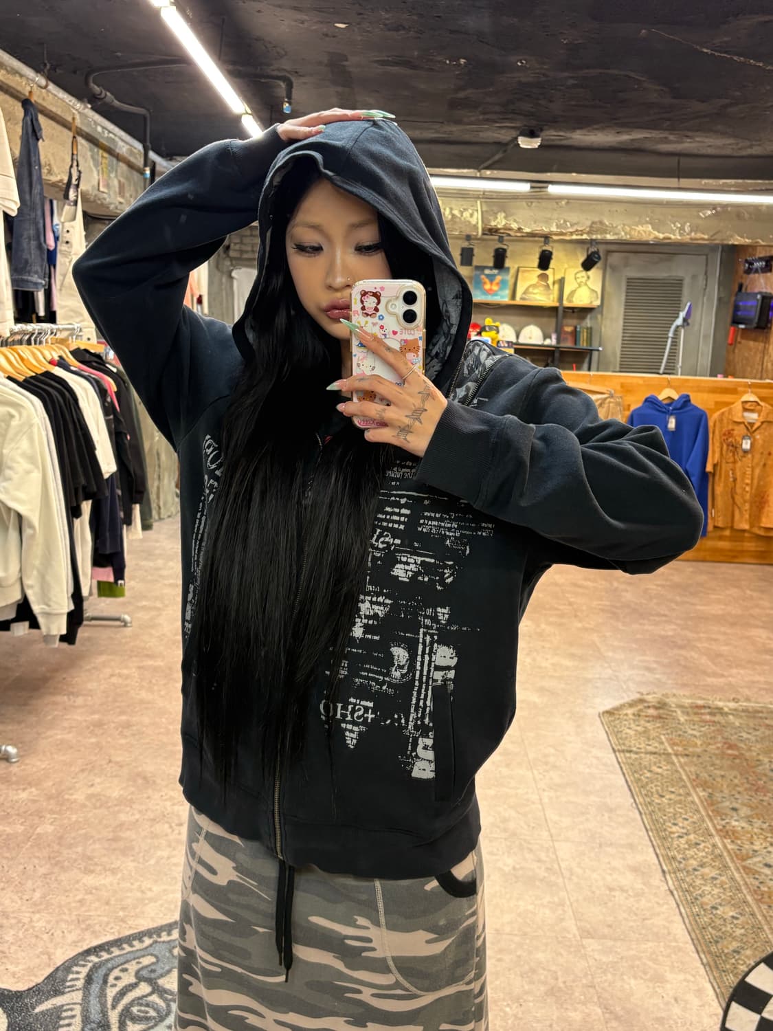 intercrew sports y2k 프린팅 후드집업 #csz4334 상품이미지2