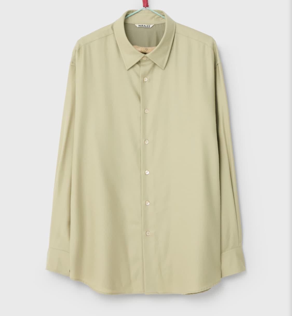  [새상품] 오리리 슈퍼 라이트 울 셔츠 라이트 카키 상품이미지1