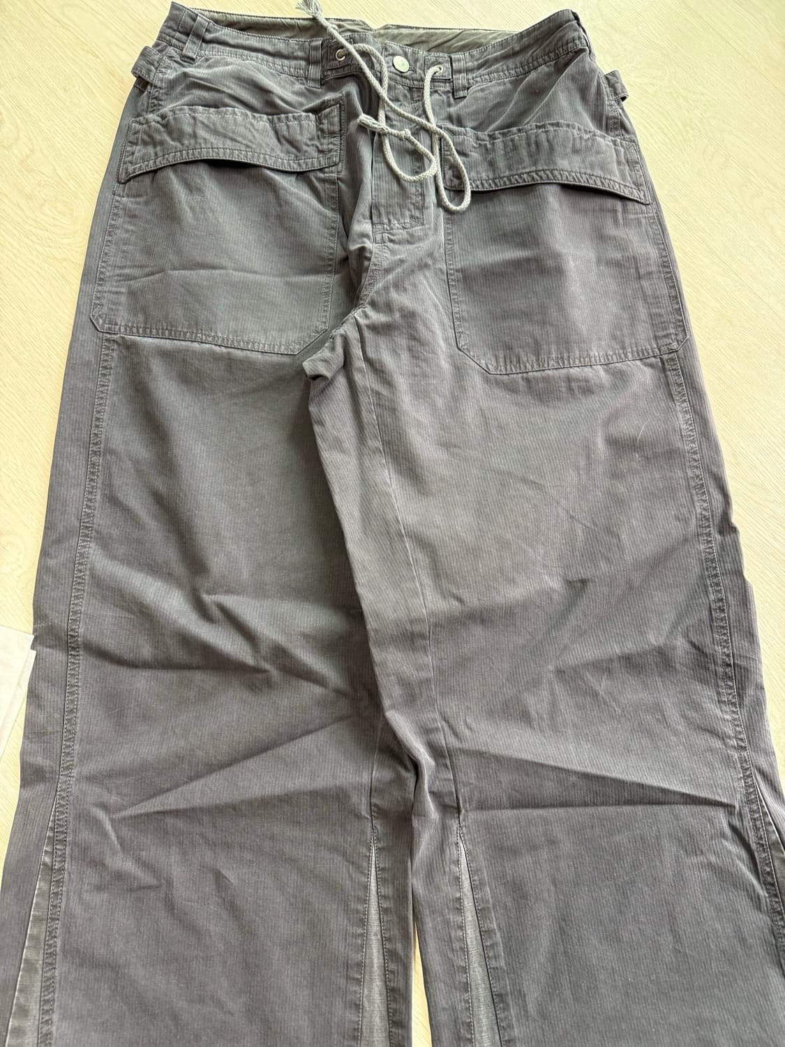 [4] 폴리테루 파라팬츠 스트라이프 og버전 다크차콜네이비 상품이미지3