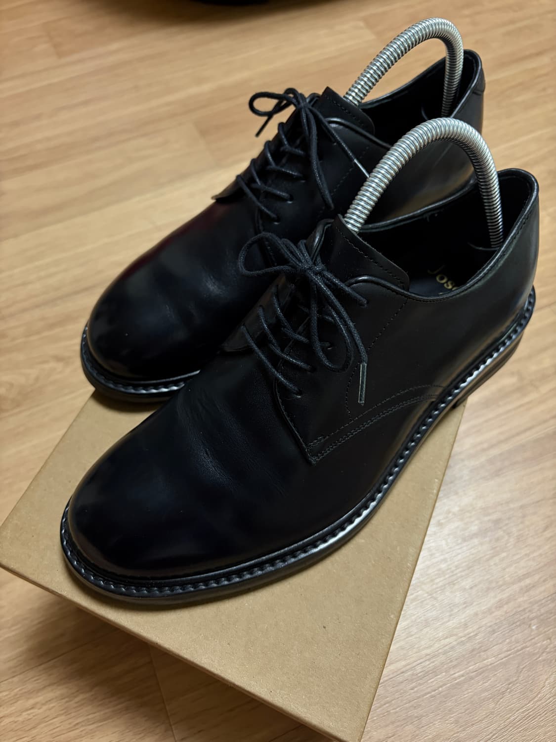 조셉트 101 245 블랙 레더 더비 슈즈 상품이미지1