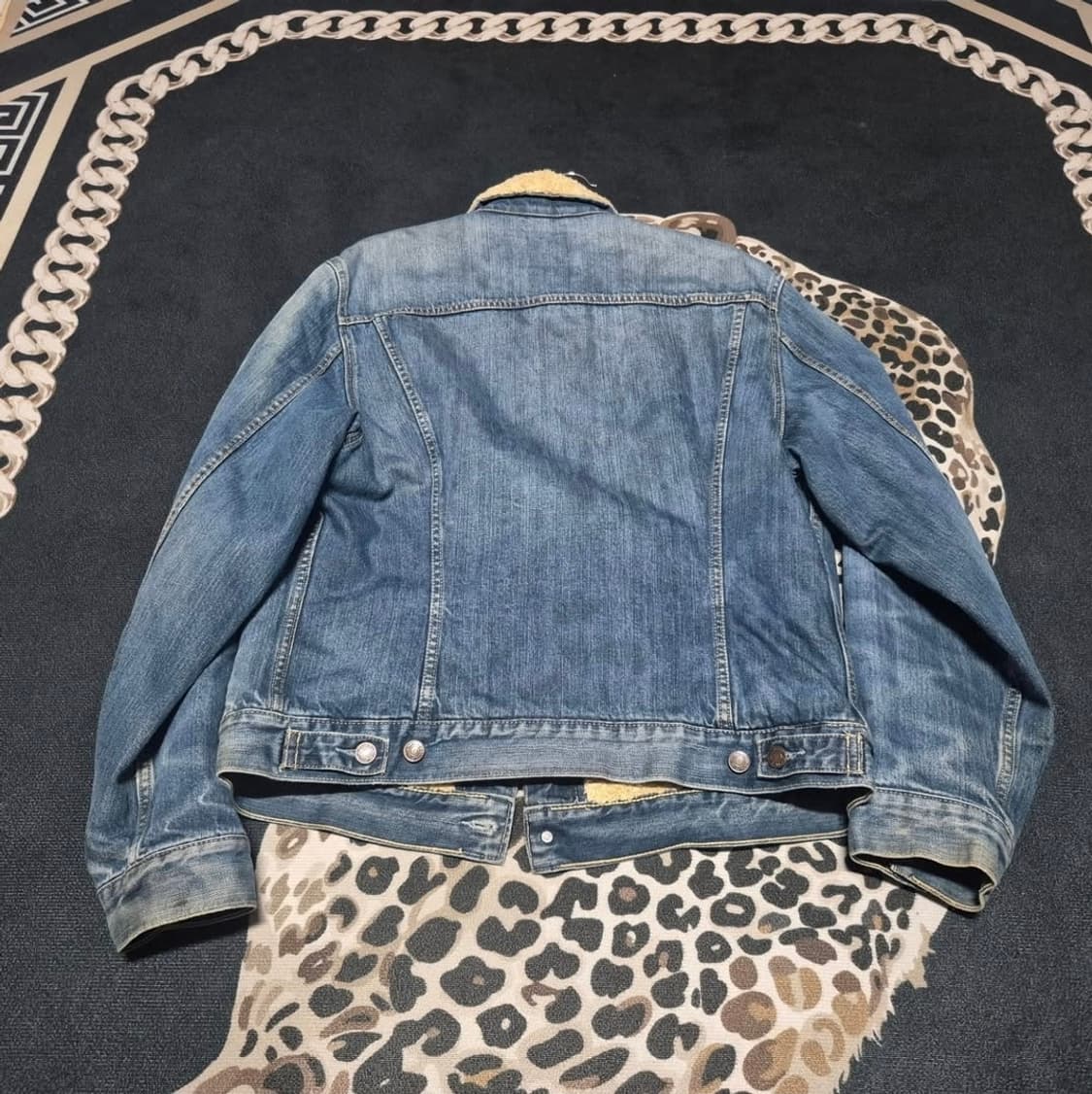 90's 리바이스 재팬 71550-04 데님 셰르파 라인드 트러커 자켓 상품이미지4