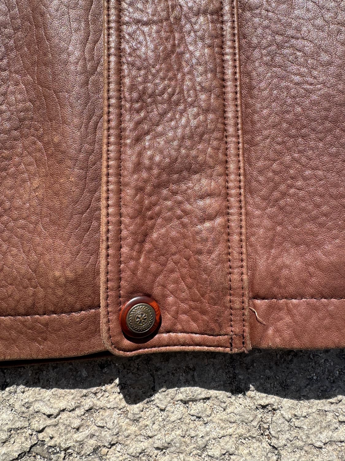 90's 양가죽 레더 퀄팅 가죽자켓 B81 상품이미지3