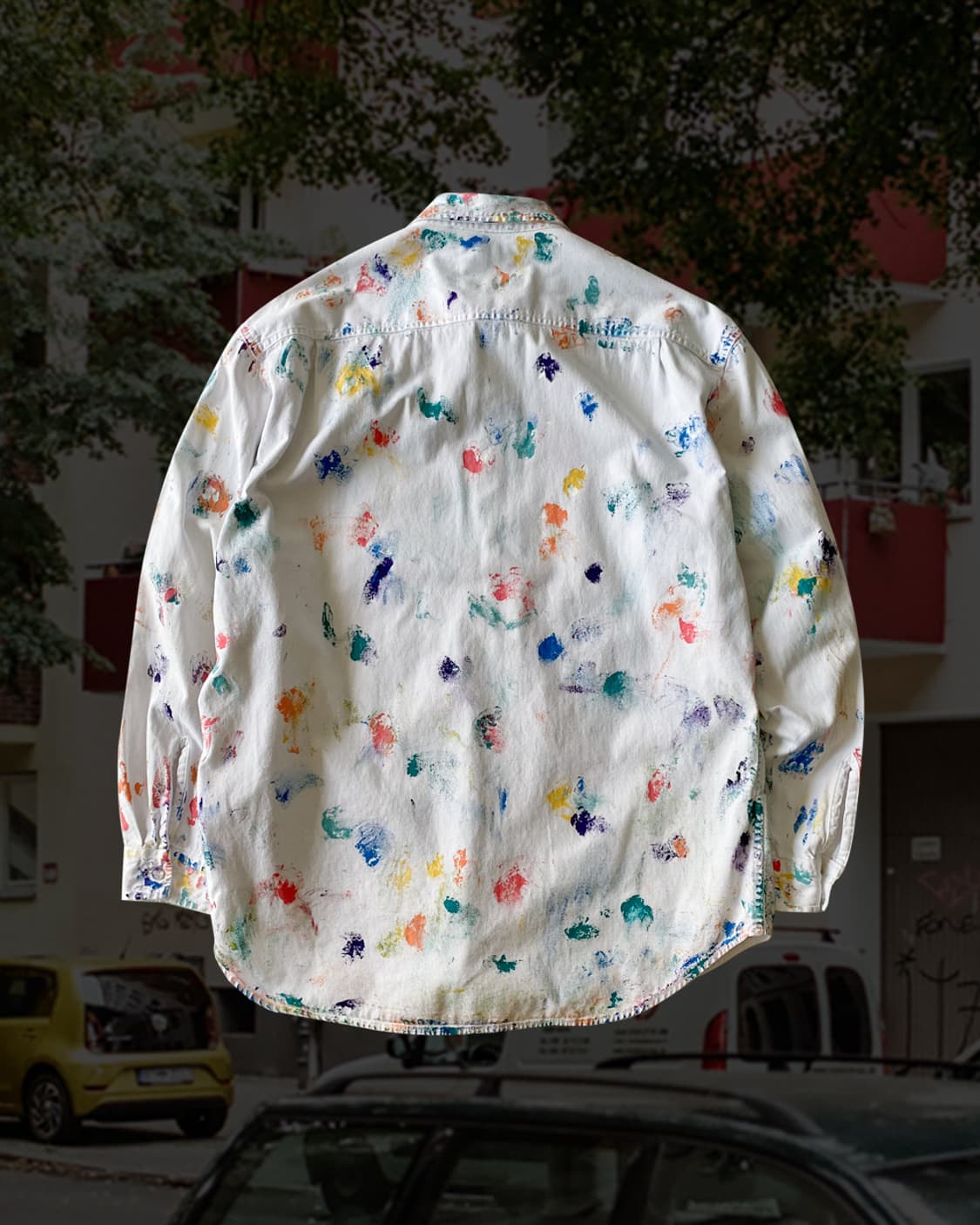 리바이스 페인팅 화이트 셔츠 상품이미지2