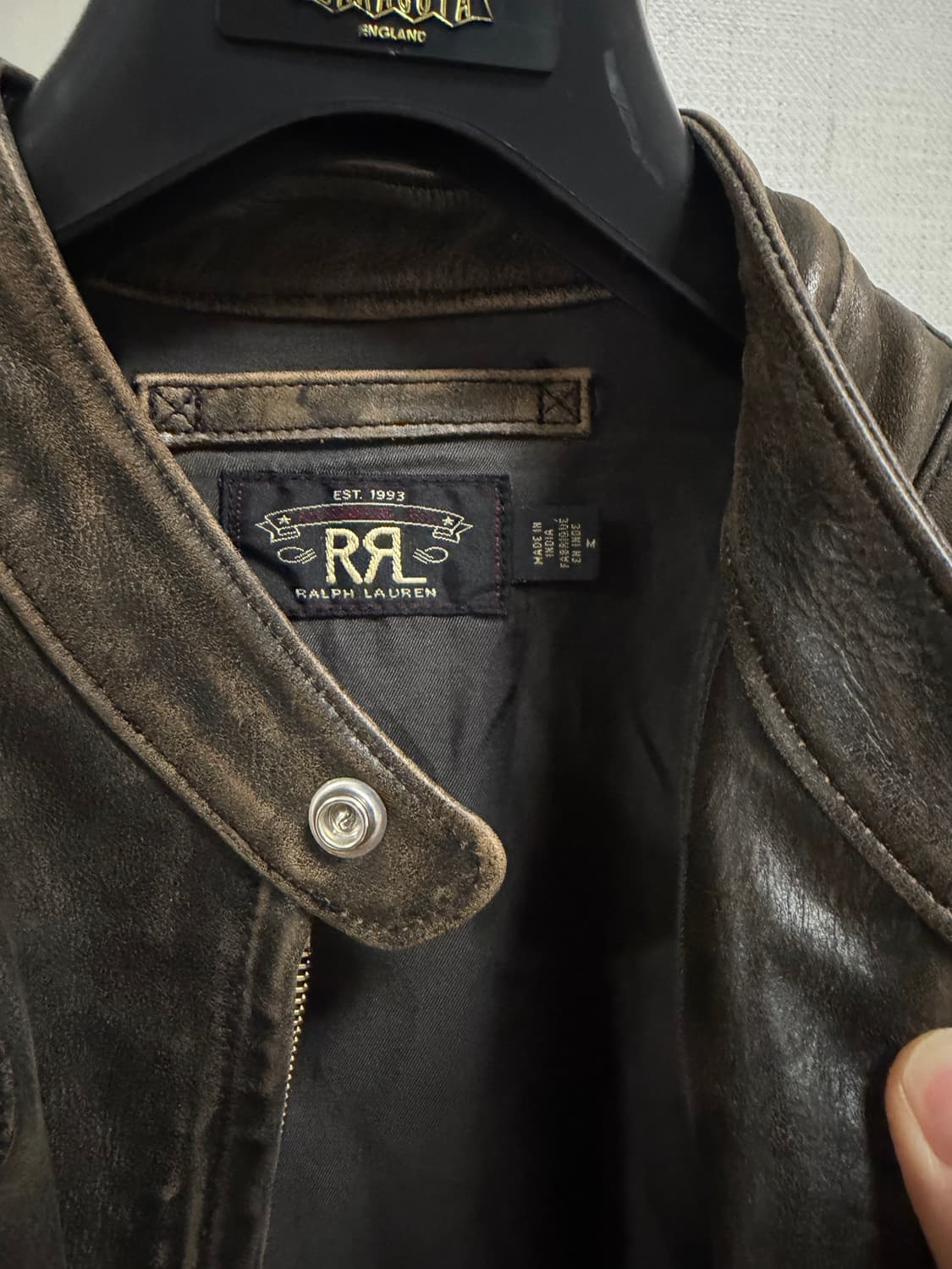 RRL 슬림 모토 가죽 자켓 M 상품이미지2