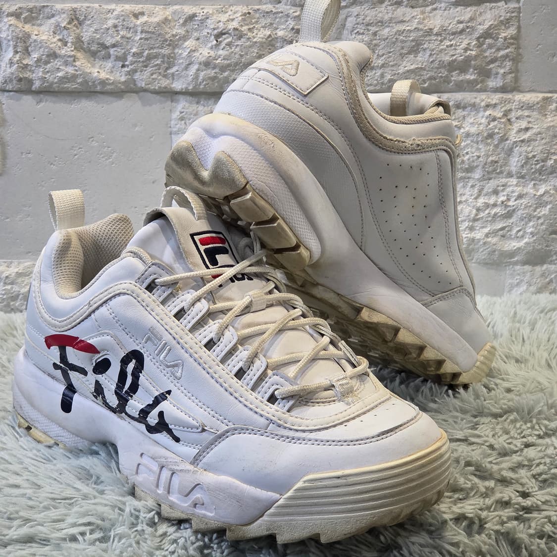 6q-22:휠라 디스럽터 2 프리즘 로고 화이트 (260mm) 상품이미지4