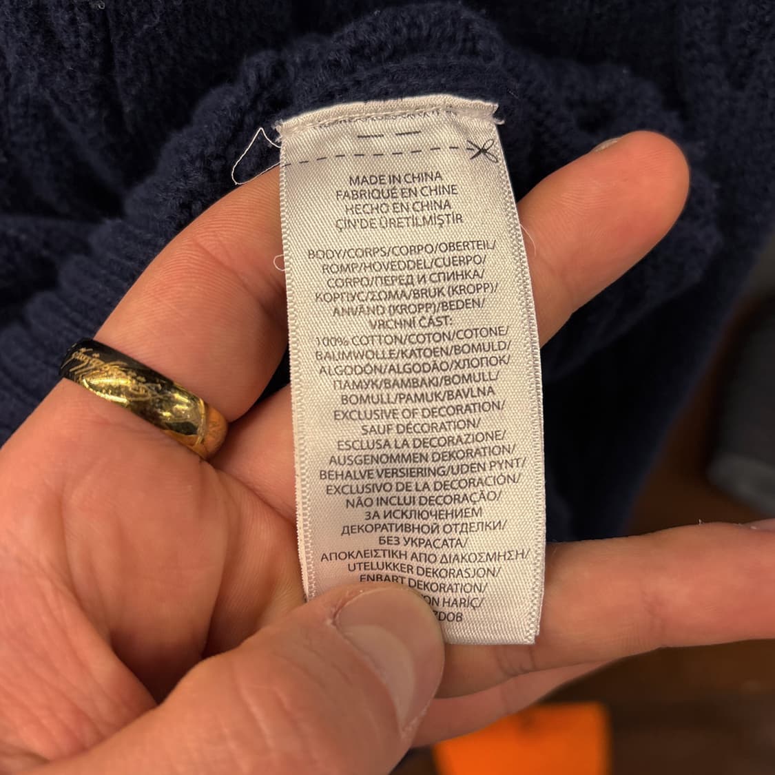 신형라벨 폴로 랄프로렌 케이블 코튼니트 스웨터 네이비 N1051 상품이미지7